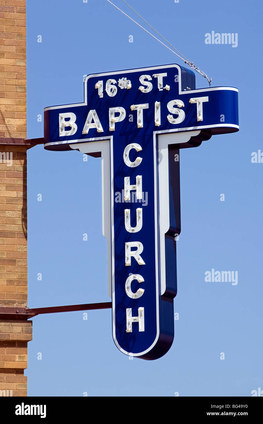 USA, Alabama, Birmingham, 16th Street Baptist Church, American Civil Rights Movement Landmark, Church bombed in 1963 Stock Photo