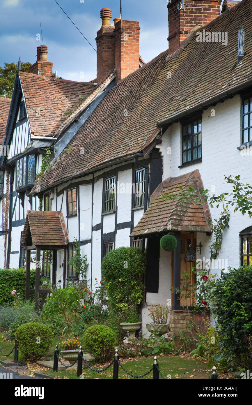 England, Warwickshire, Warwick, Tudor houses Stock Photo