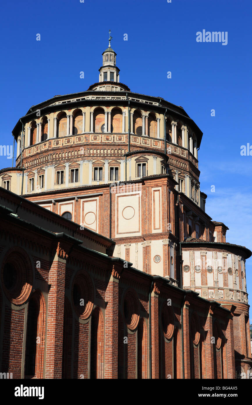 Detail of Santa Maria delle Grazie church, Milan, Lombardy, Italy, Europe Stock Photo