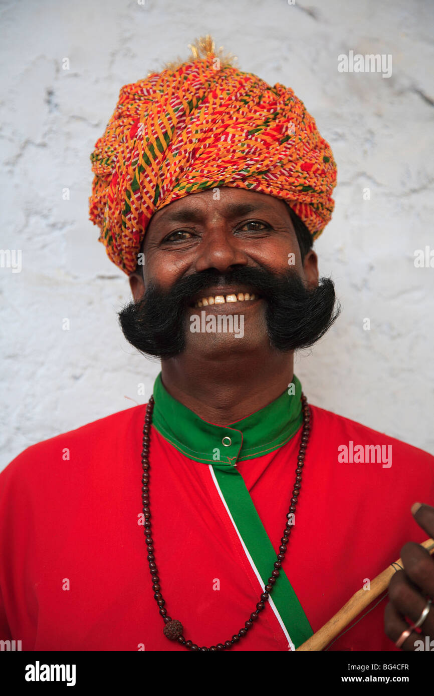 Rajasthani musician, Jaipur, Rajasthan, India, Asia Stock Photo