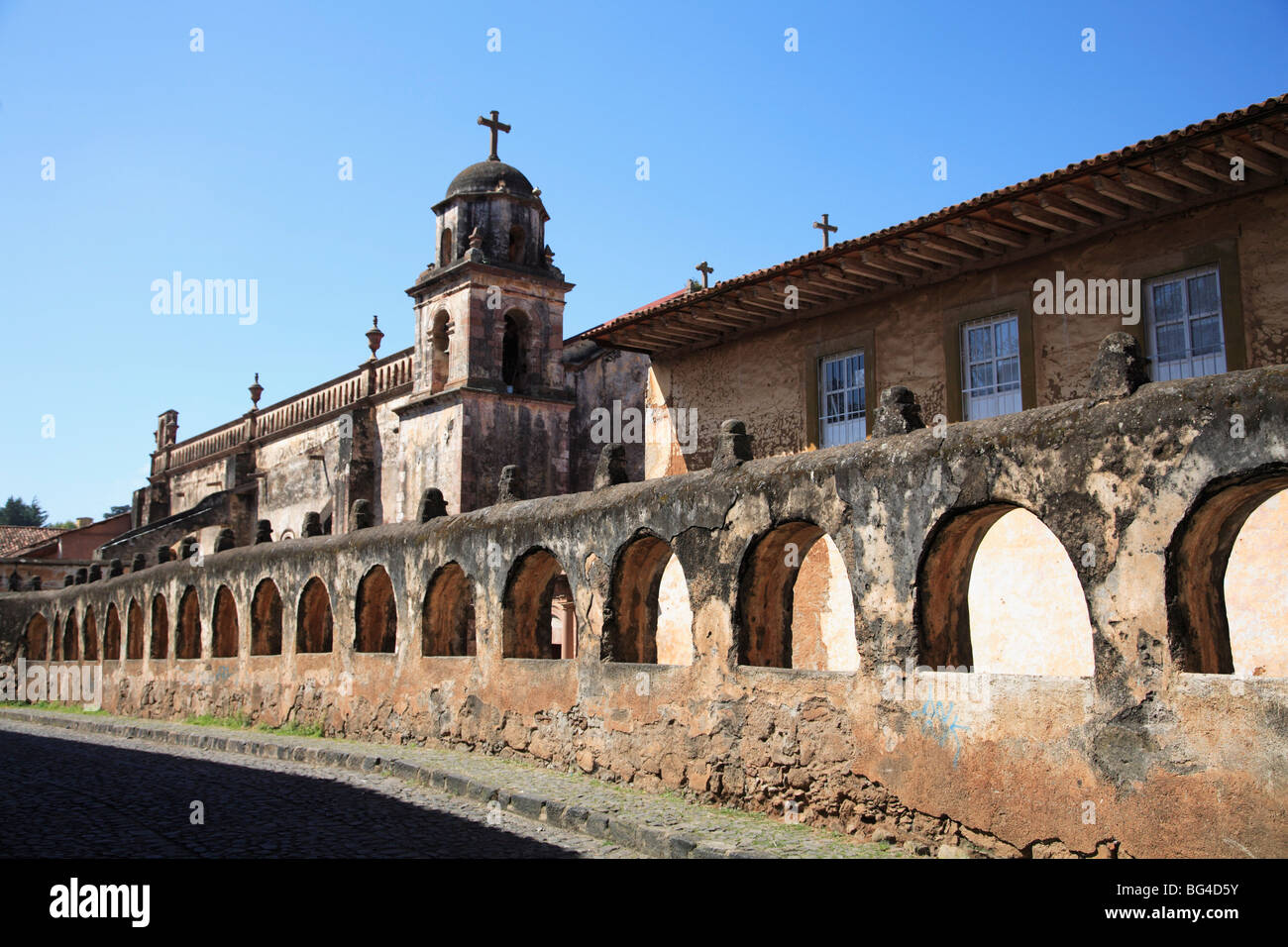 Iglesia El Sagrario, Church of the Shrine, Patzcuaro, Michoacan State, Mexico, North America&#10; Stock Photo