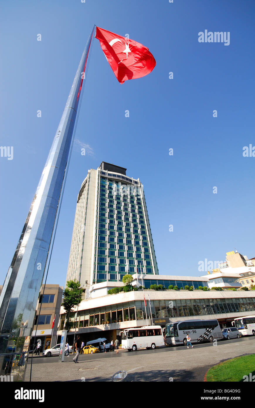 ISTANBUL, TURKEY. The Marmara Istanbul Hotel on Taksim Square. 2009. Stock Photo