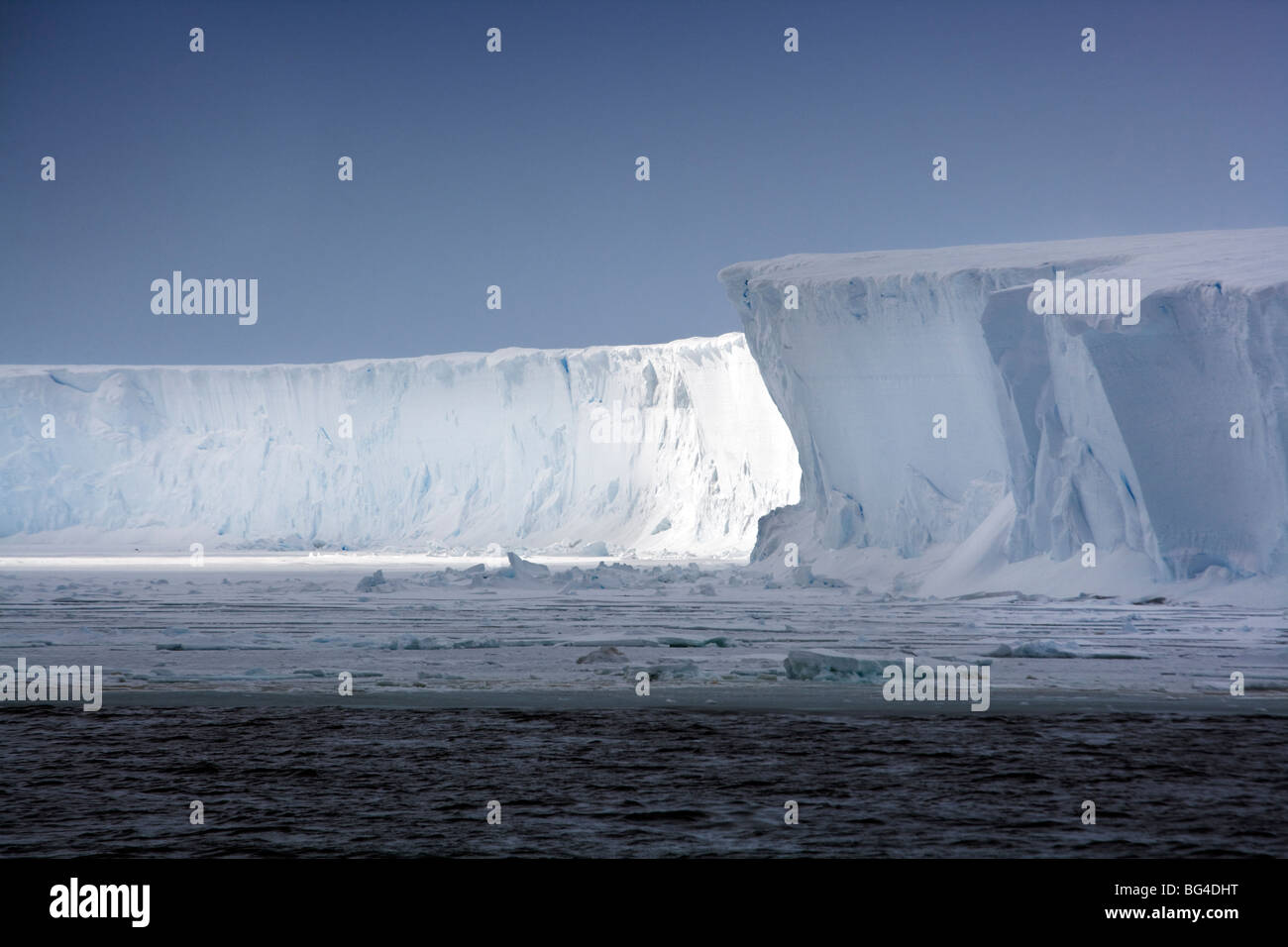 Ross Ice Shelf, Antarctica. Stock Photo