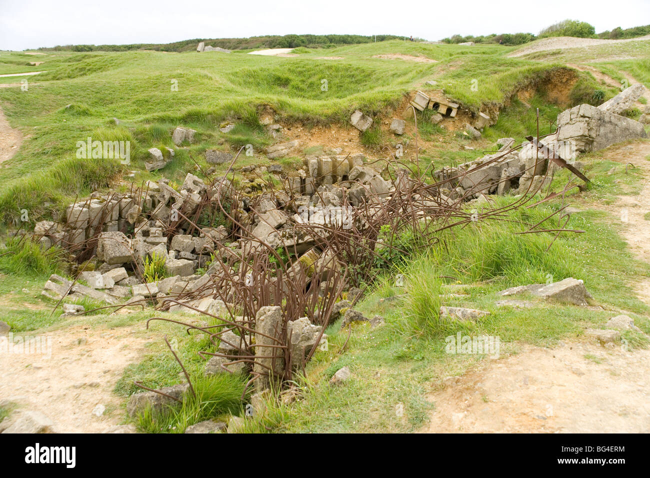 Pointe du Hoc a German artillery battery assaulted by American Rangers