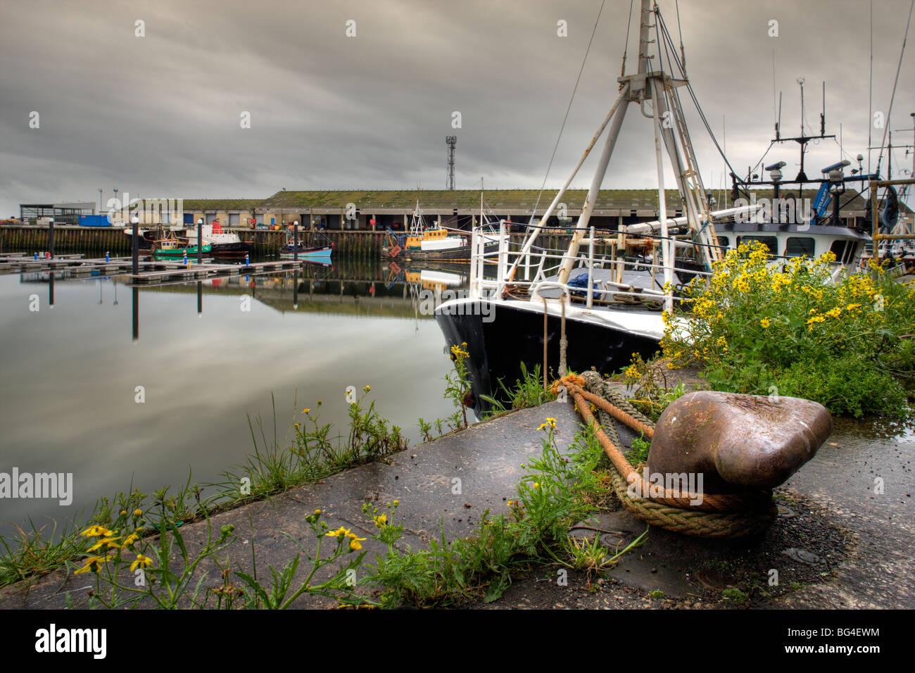 Fleetwood commercial harbour, Lancashire UK Stock Photo Alamy