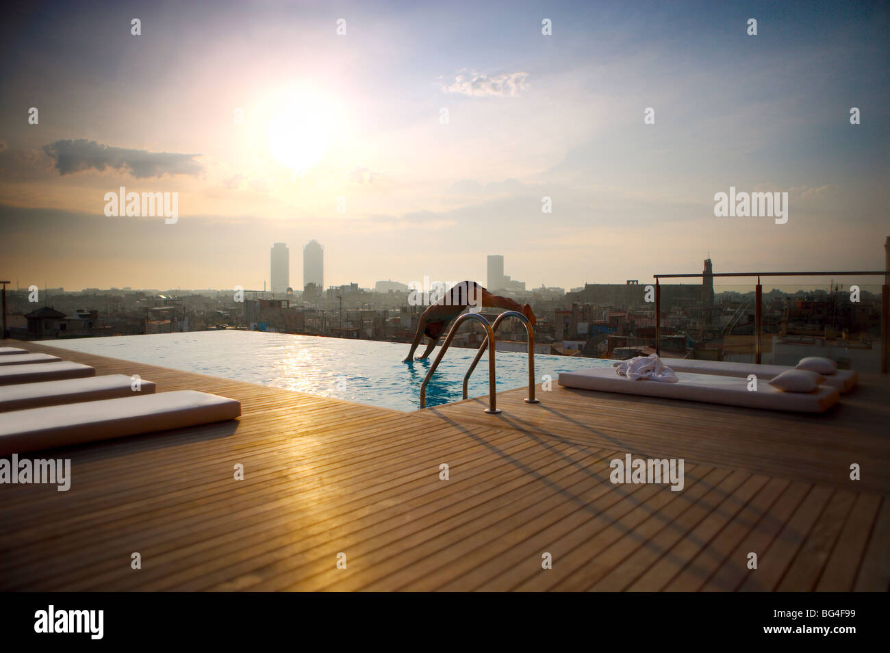 Roof jumping pool hires stock photography and images Alamy