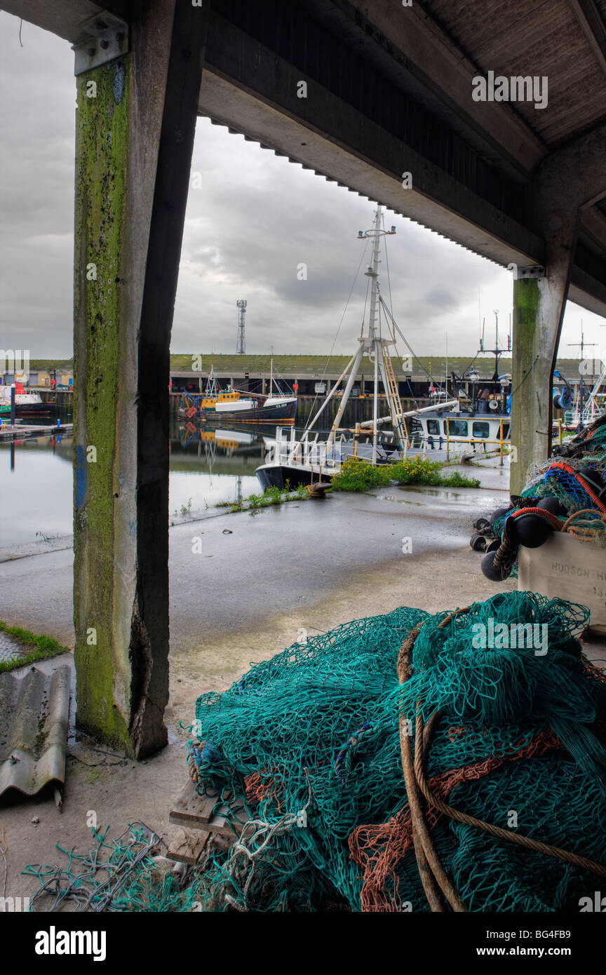 Fleetwood commercial harbour, Lancashire UK Stock Photo Alamy