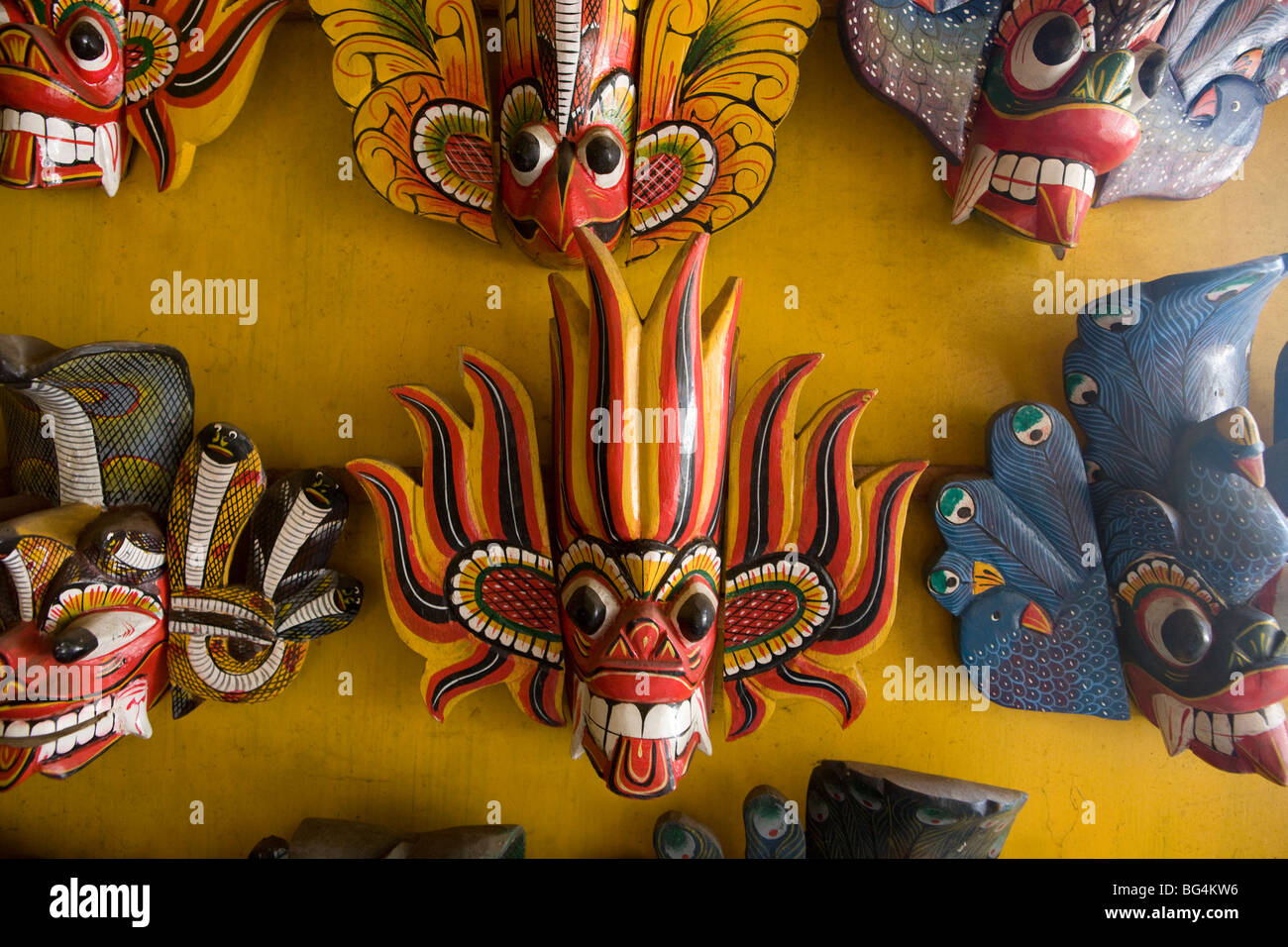 Traditional Masks of Sri Lanka Stock Photo
