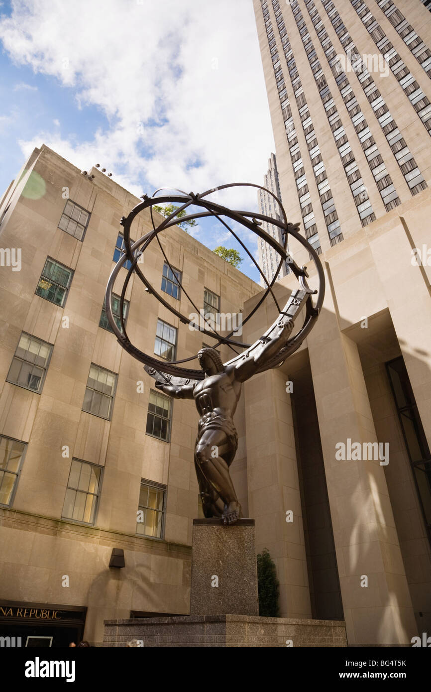 Rockefeller center statue of atlas hires stock photography and images