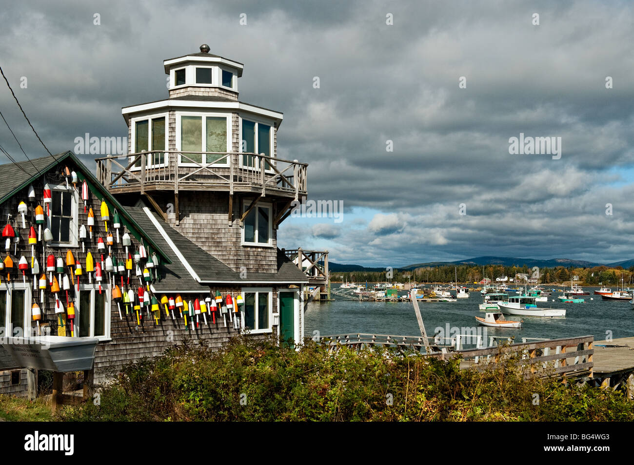 Bernard fishing village, Mount Desert Island, Maine, USA Stock Photo