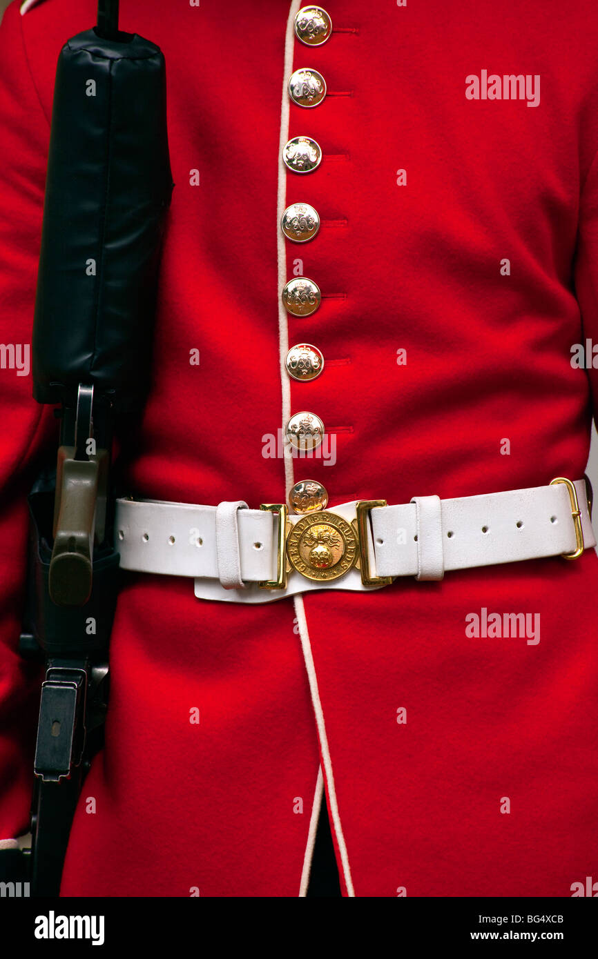 Detail of a Grenadier Guard Uniform Stock Photo