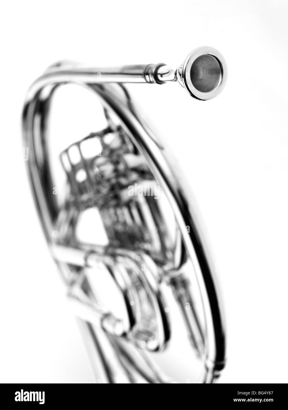 Silver, music, musical, instrument, play, cutout, still, life, music, Stock Photo