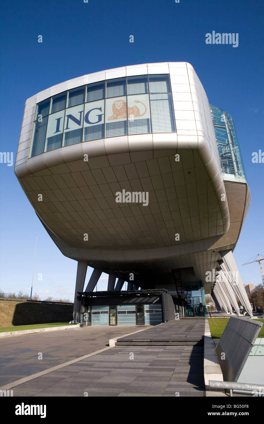 ING bank main office in Amsterdam. Stock Photo