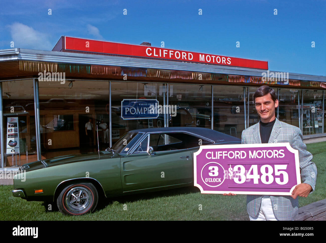 Car salesman, USA, 1969 Stock Photo Alamy