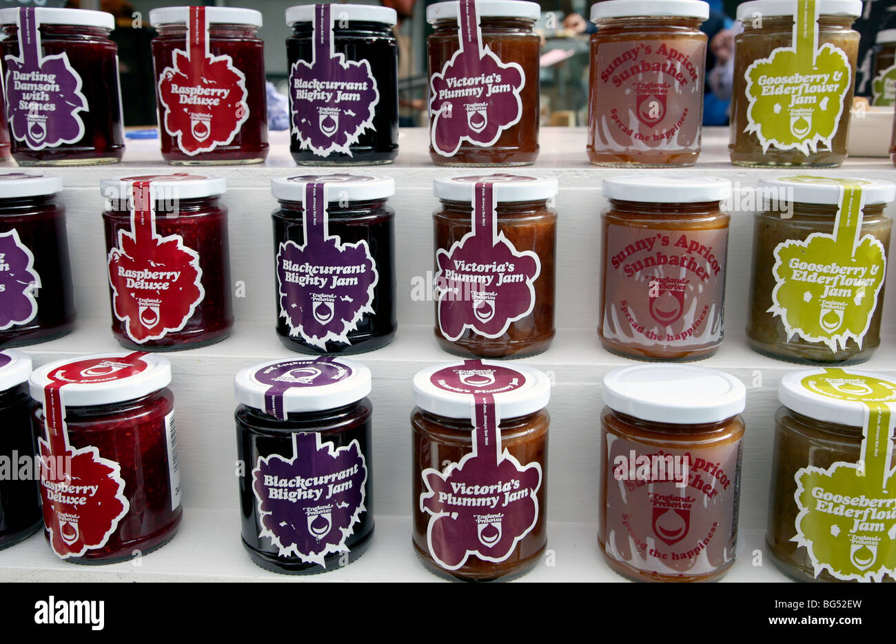 Jam jars display market hires stock photography and images Alamy