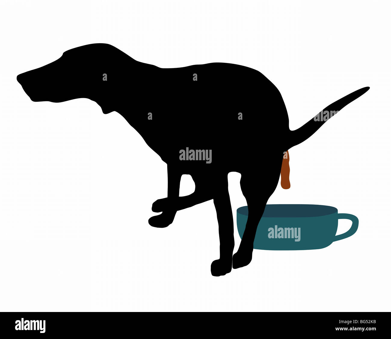 Well trained dog using the toilet for dogs Stock Photo Alamy