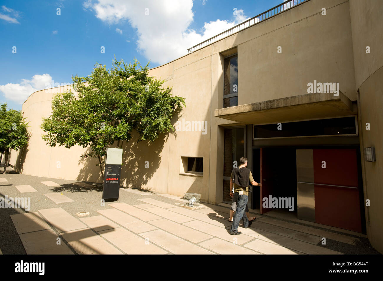 Tourists at the Apartheid Museum. Johannesburg, South Africa. Stock Photo
