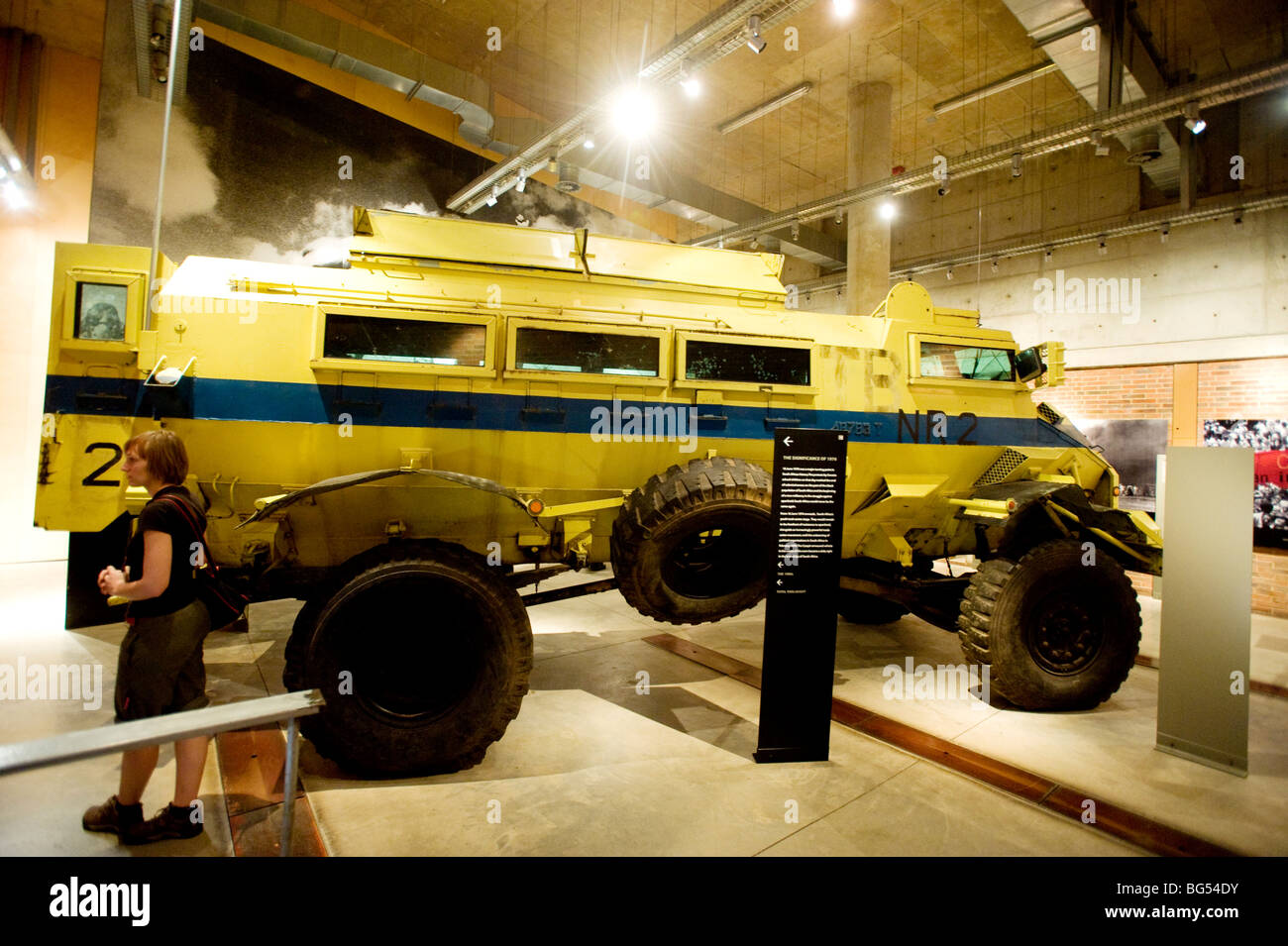 Caspir armoured (armored) car at the Apartheid Museum. Johannesburg, South Africa. Stock Photo