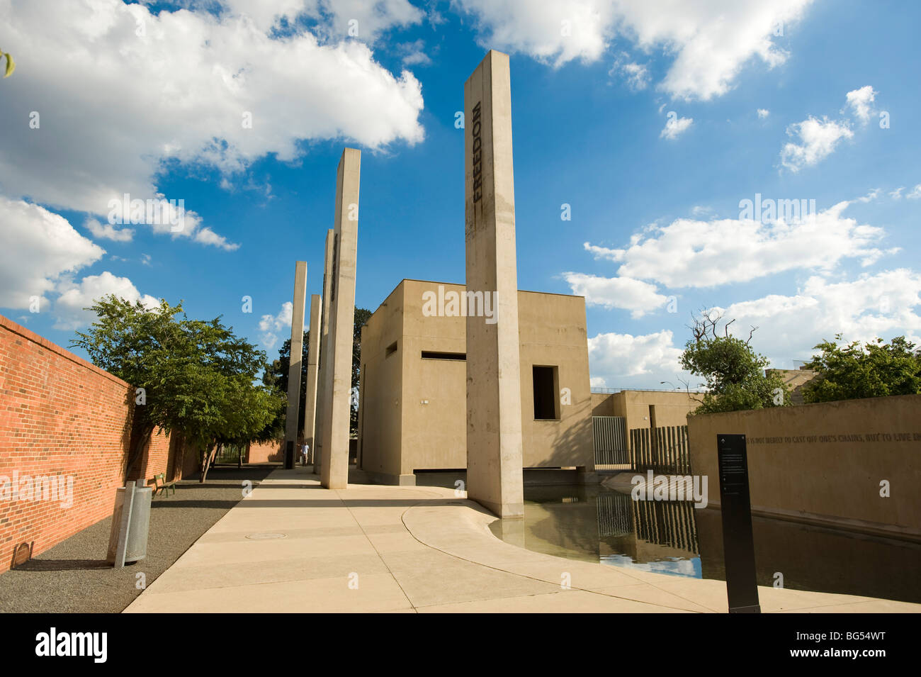 Tourists at the Apartheid Museum. Johannesburg, South Africa. Stock Photo