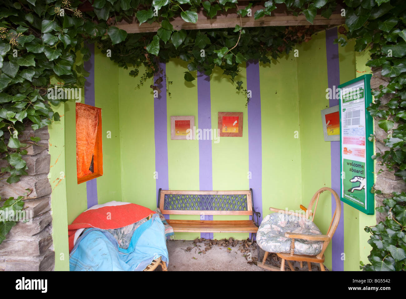 Decorated Bus Shelter High Resolution Stock Photography and Images - Alamy