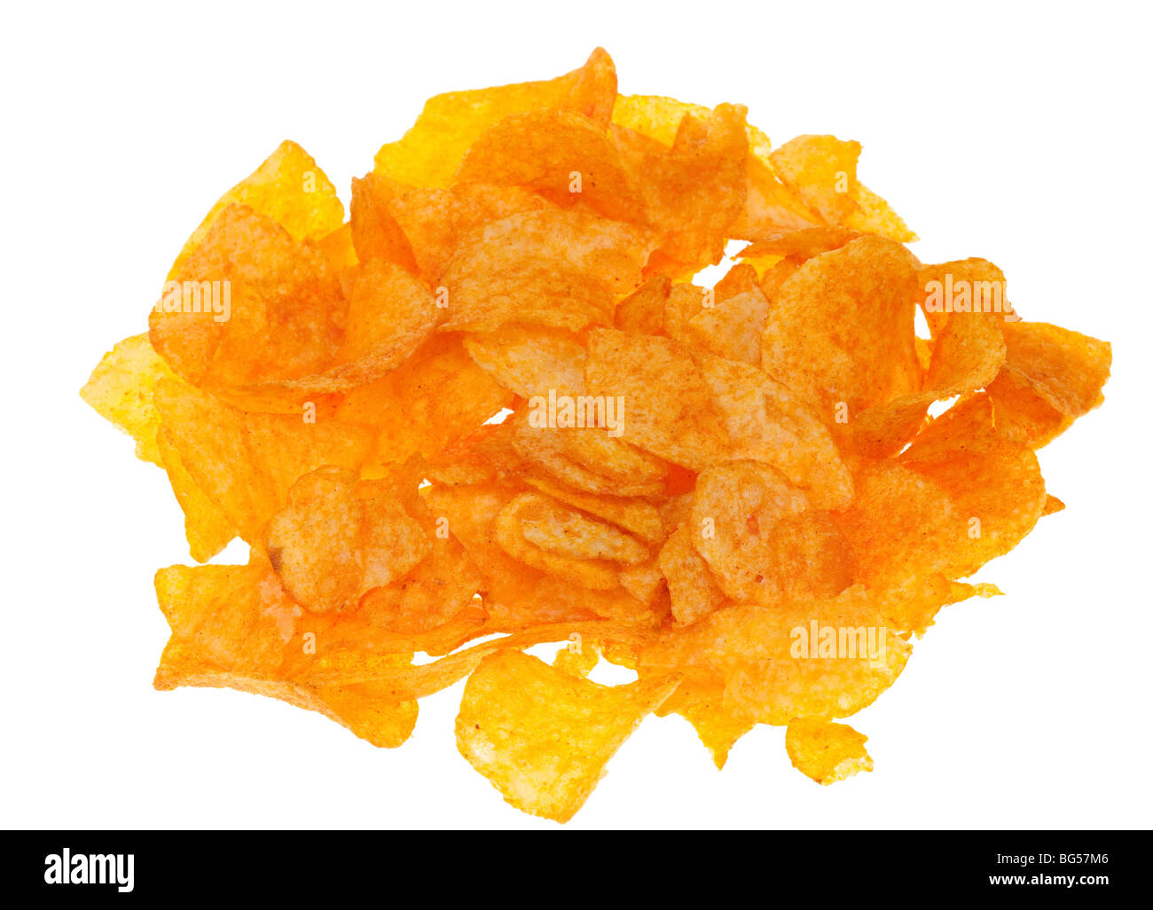 paprika chips isolated on a white background Stock Photo Alamy