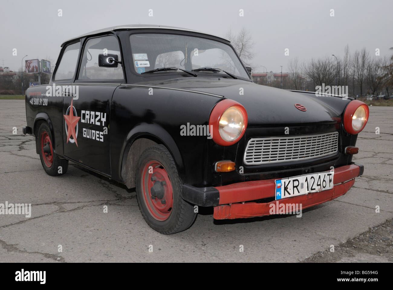 A communist era Trabant 601S motor car. Krakow, Poland. Stock Photo