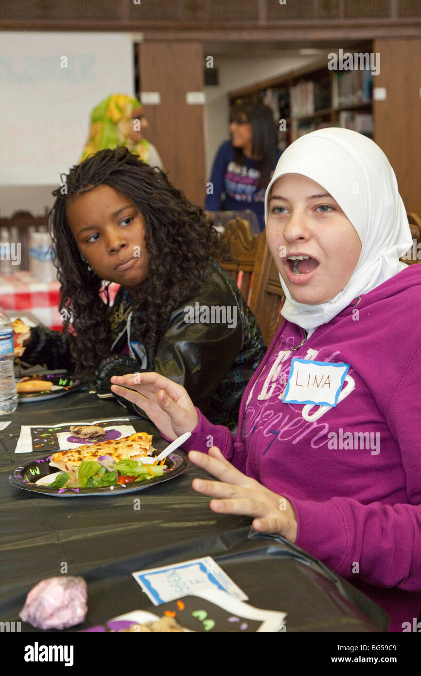 Mix It Up Day promotes diversity at high school Stock Photo