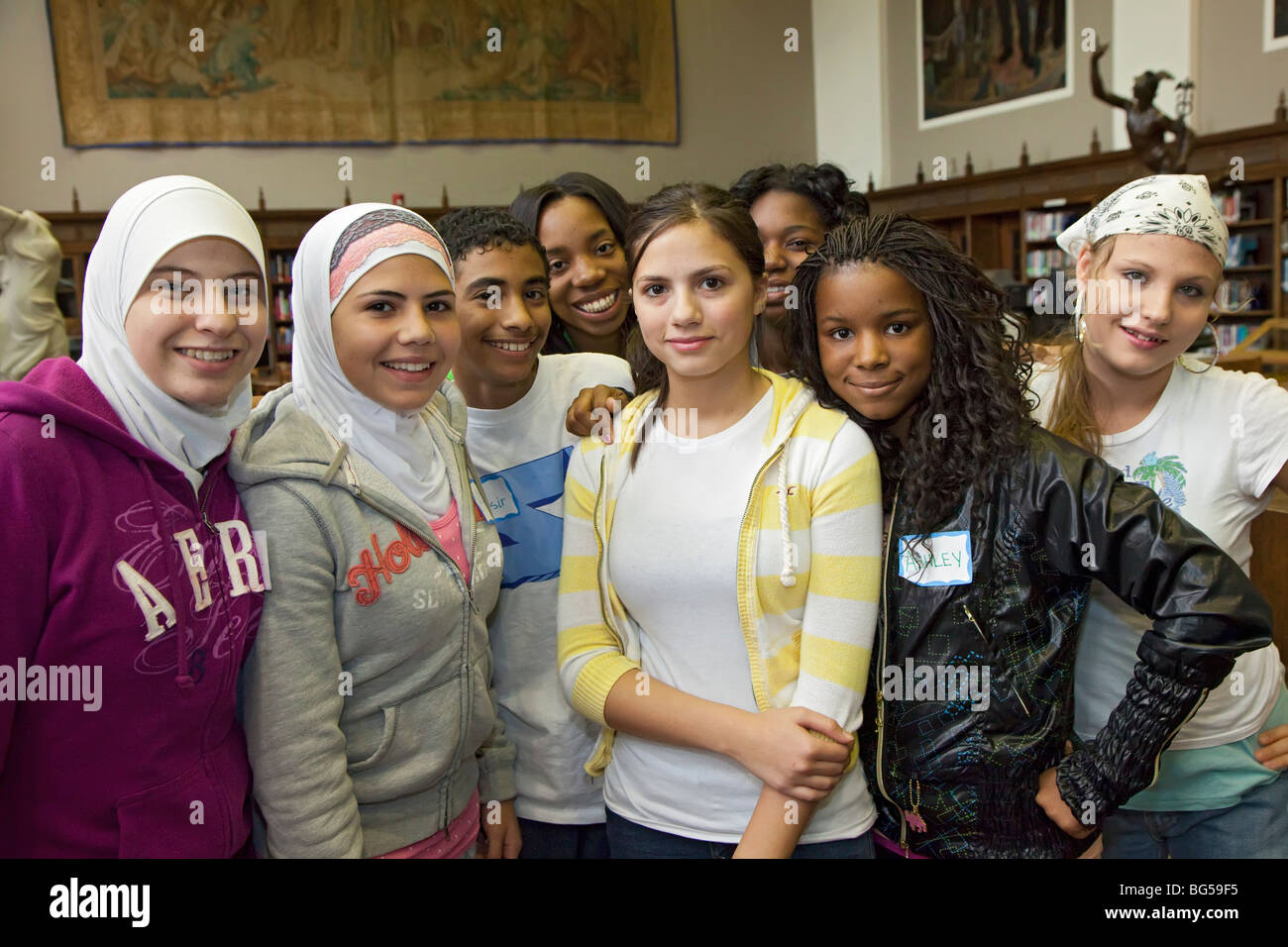 Mix It Up Day promotes diversity at high school Stock Photo