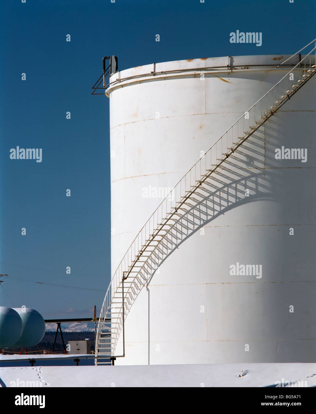 Storage Tank, Gas Plant, Alberta, Canada Stock Photo Alamy