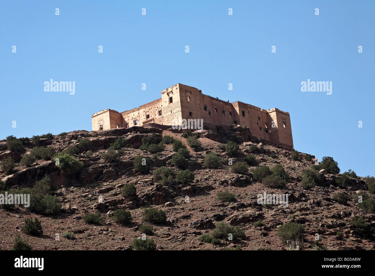 Ruined castle in the High Atlas Mountains, Morocco Stock Photo