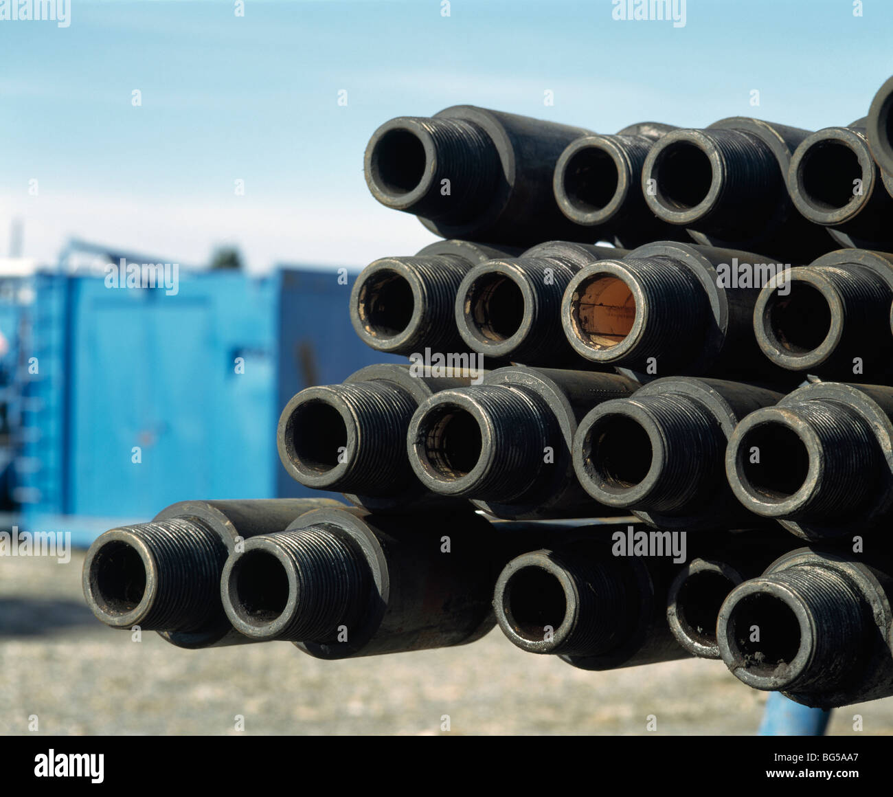 Drilling pipes Stock Photo