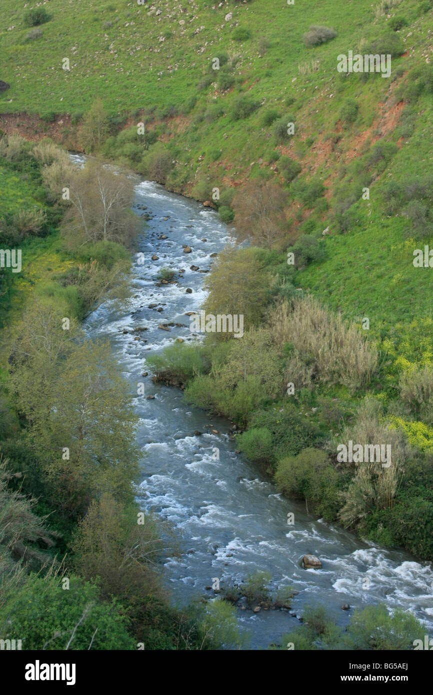 Israel, Jordan River as seen from the Scenic Route Stock Photo