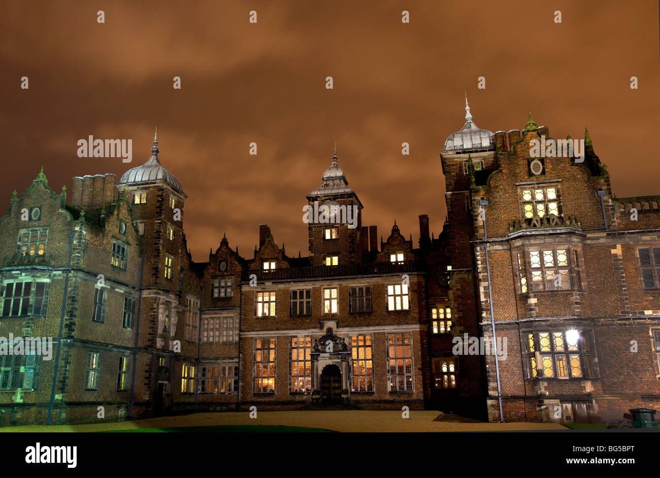 Aston Hall at night, Birmingham, England, UK Stock Photo Alamy