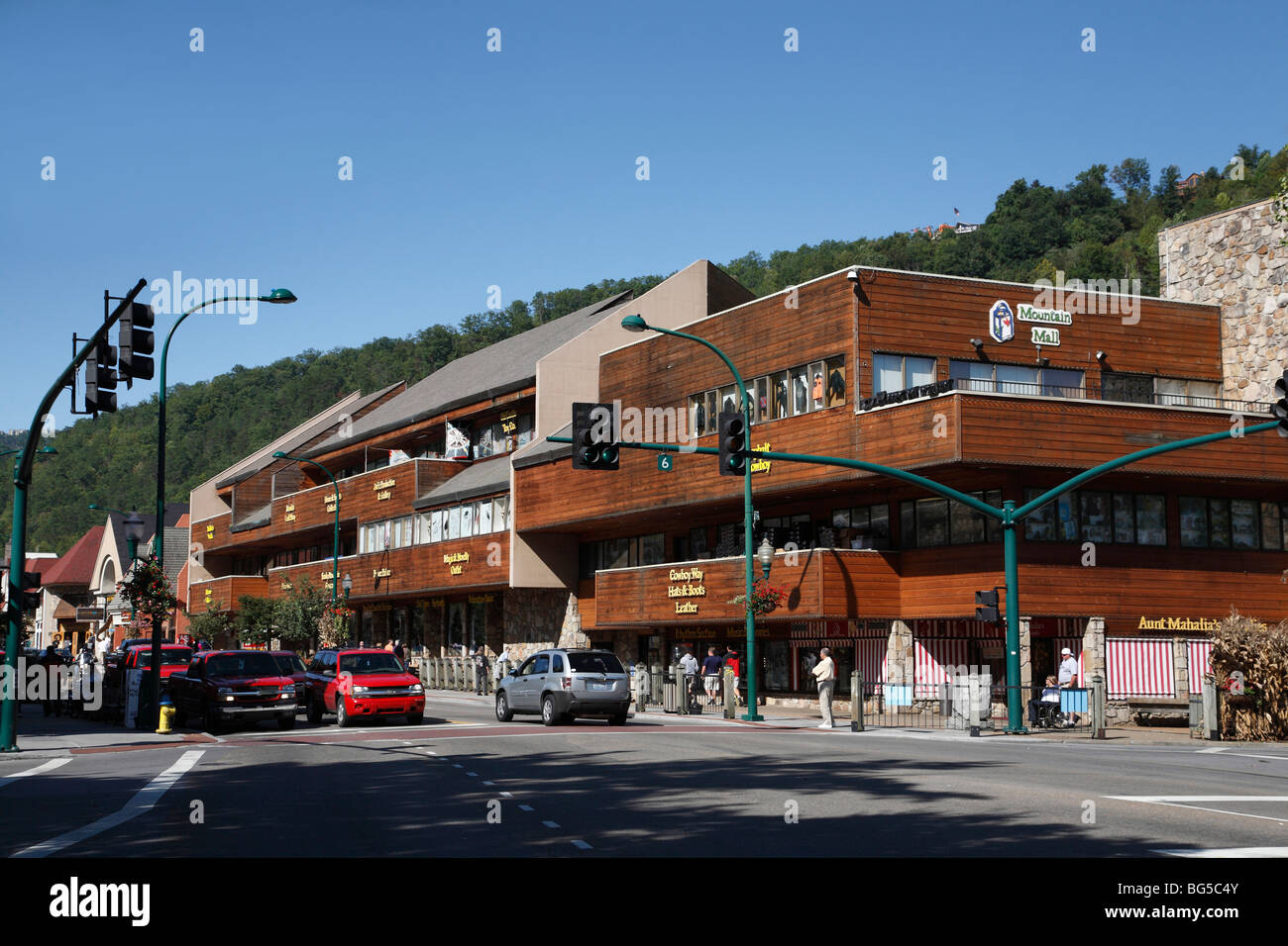 Mountain Mall on Main street in downtown Gatlinburg Tennessee hi-res