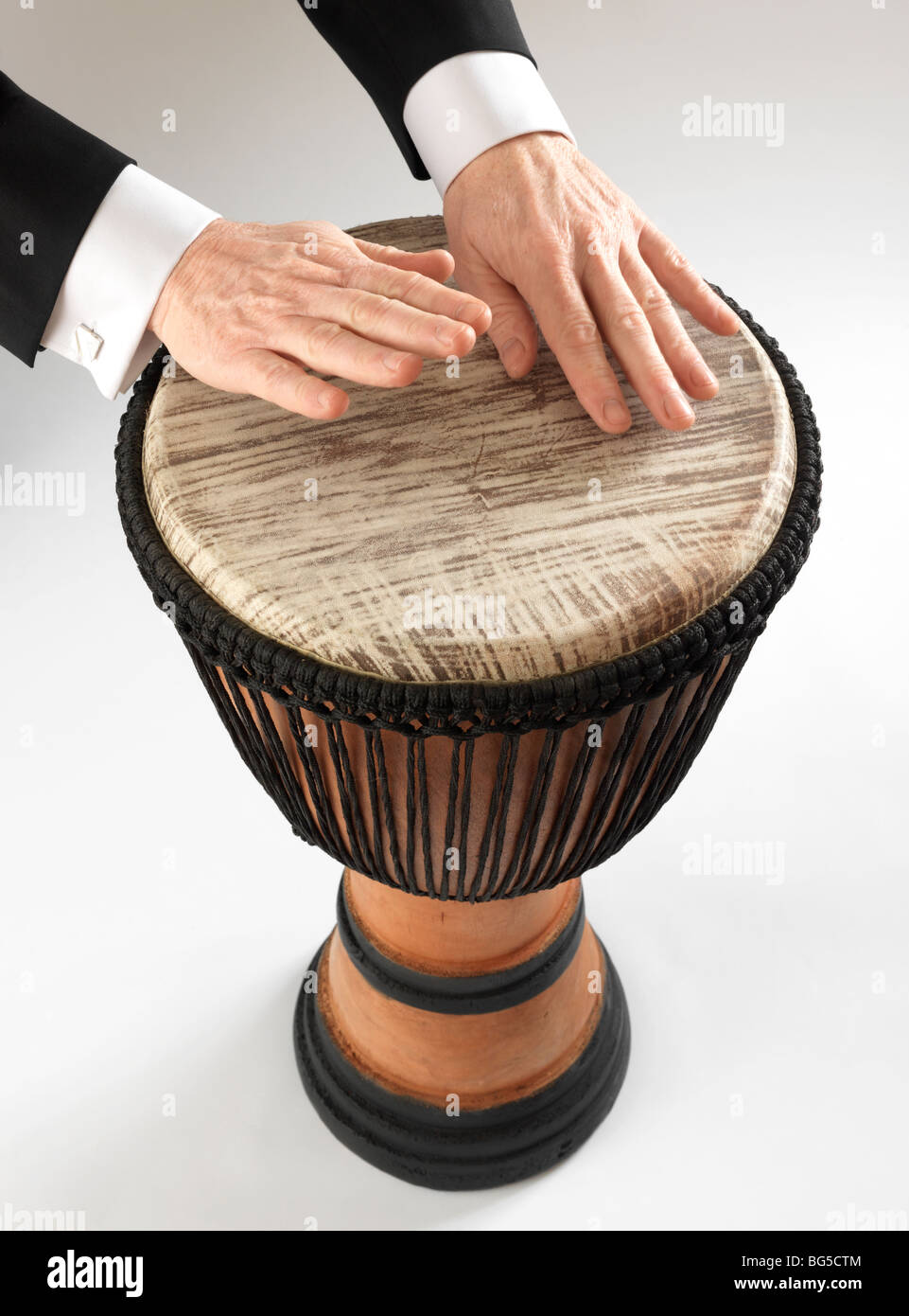 Playing the the Djembe Stock Photo Alamy