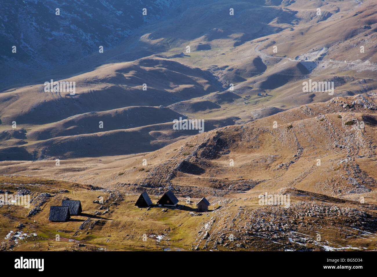 Montenegro, Durmitor National Park, Sedlo, Sedelna greda, mountain vilage,  katun Stock Photo - Alamy