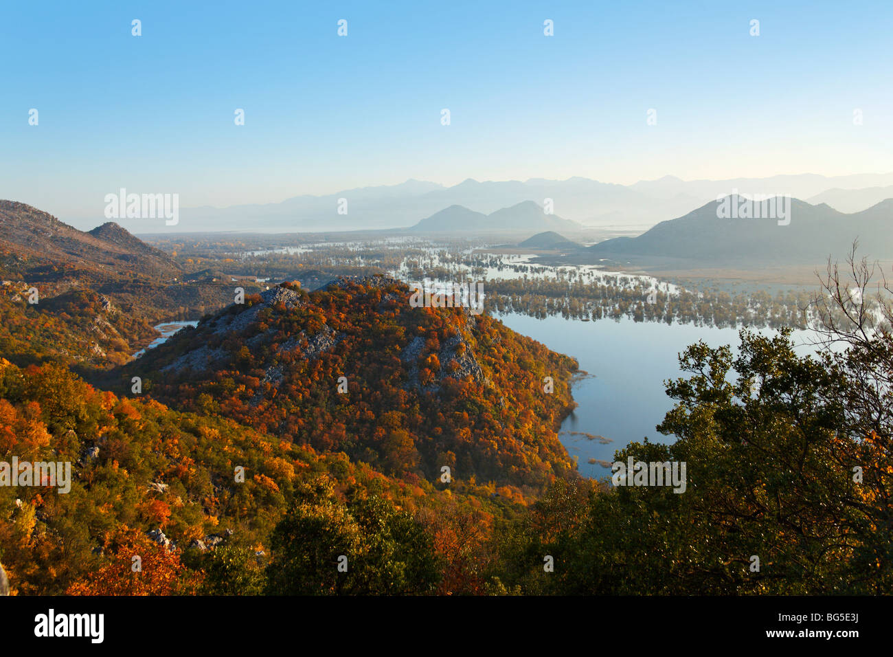 Skadar Lake National Park at Fall Stock Photo