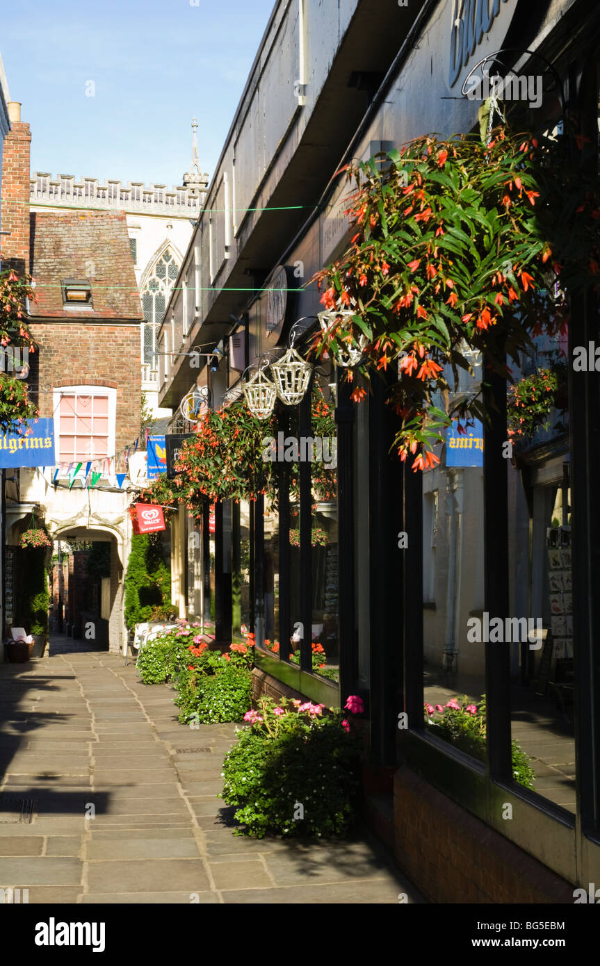 Shops near Gloucester cathedral Stock Photo Alamy