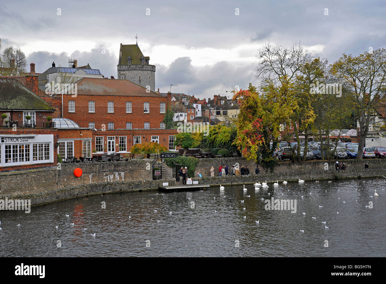 Windsor riverside scene Berkshire England Stock Photo