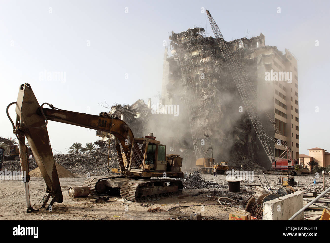 Demolition works, Dubai, United Arab Emirates Stock Photo