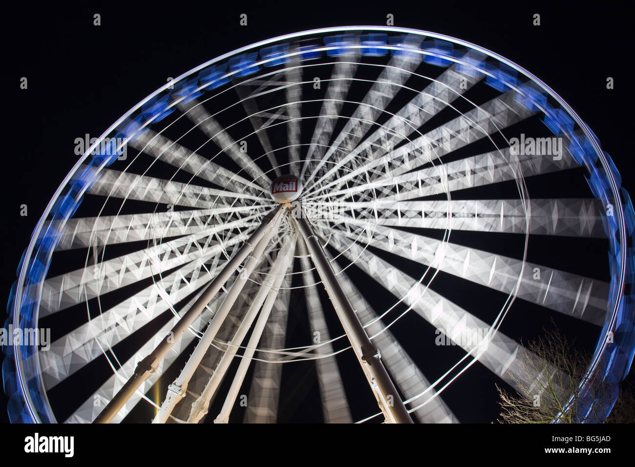 The Birmingham Eye or Ferris Wheel in Centenary Sq Stock Photo