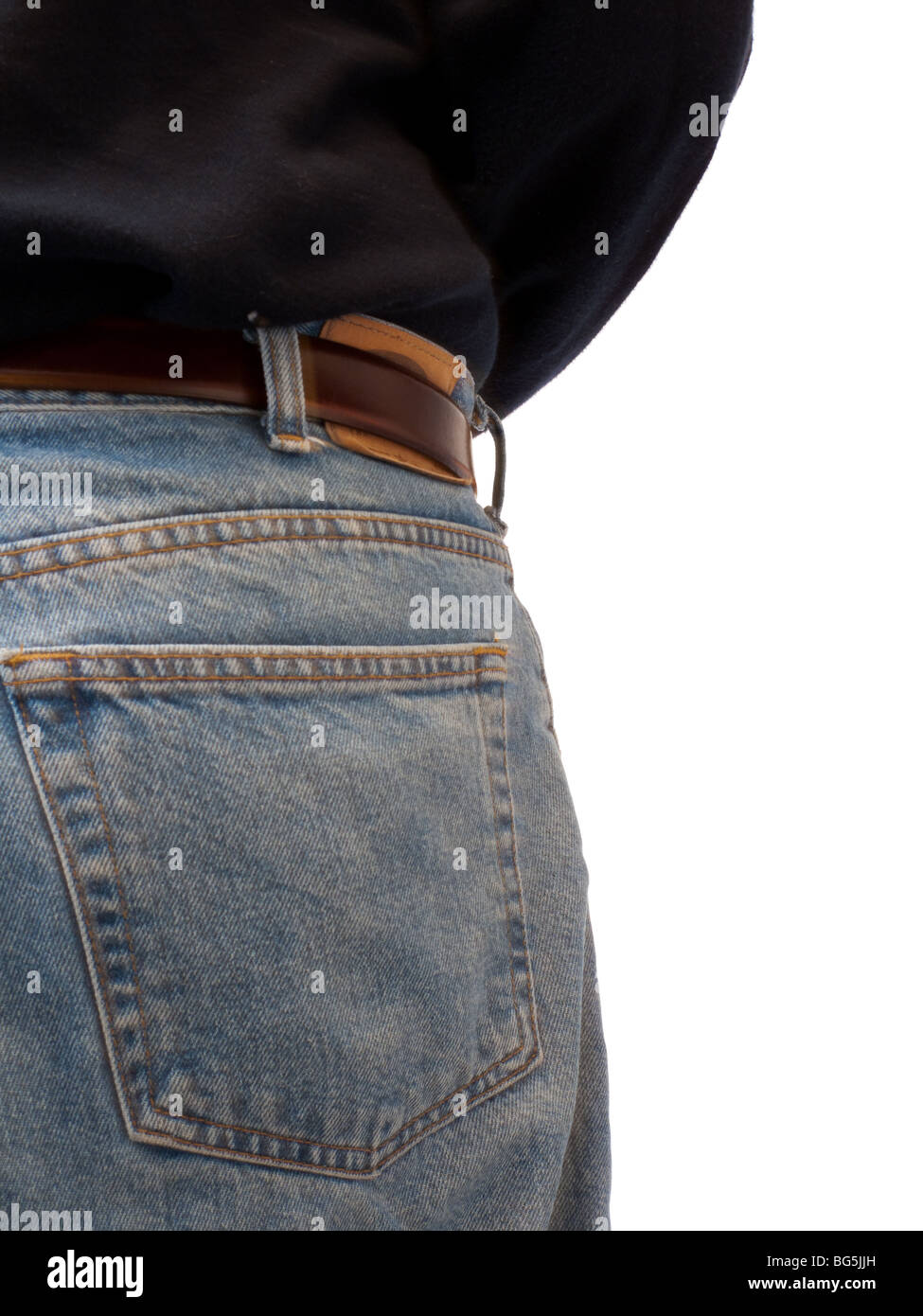 Jeans, Back With Belt Loops Stock Photo - Alamy