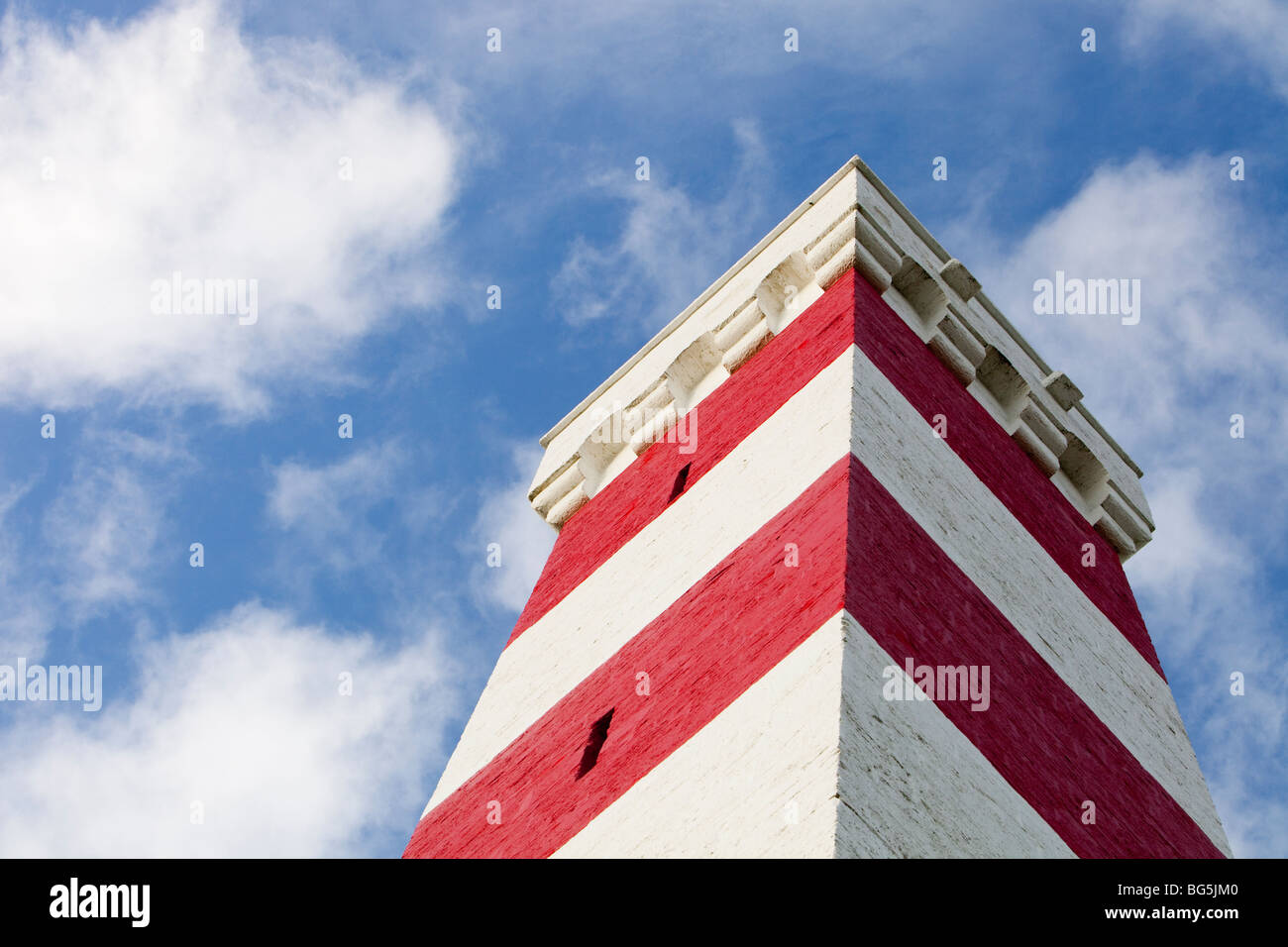 The Daymark, a landmark for coastal navigation on Gribbin Head near