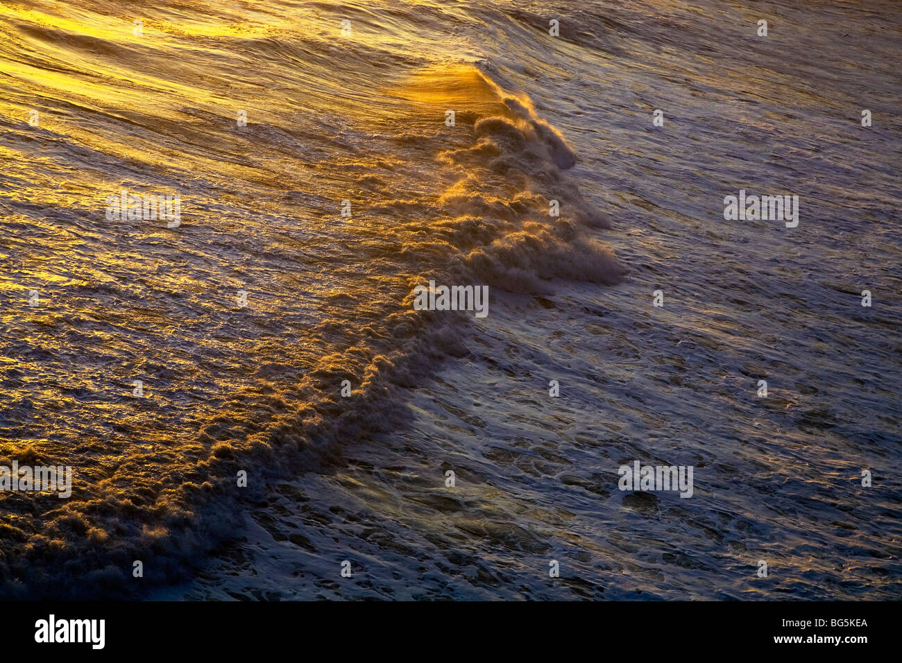 Stormy Seas at Ballydowane Cove, The Copper Coast, County Waterford, Ireland Stock Photo