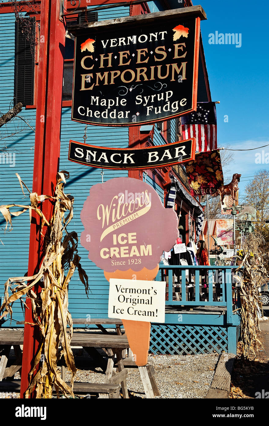 Ice Cream store, Weston, Vermont, USA Stock Photo