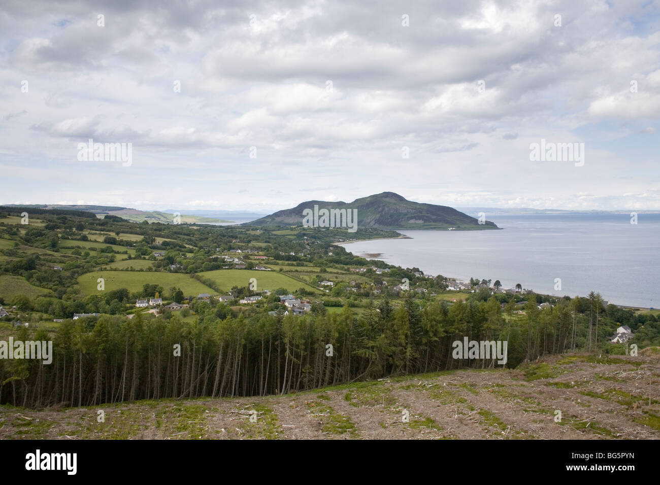 Whiting Bay and Holy Island, The Isle of Arran, Scotland, June 2009 Stock Photo