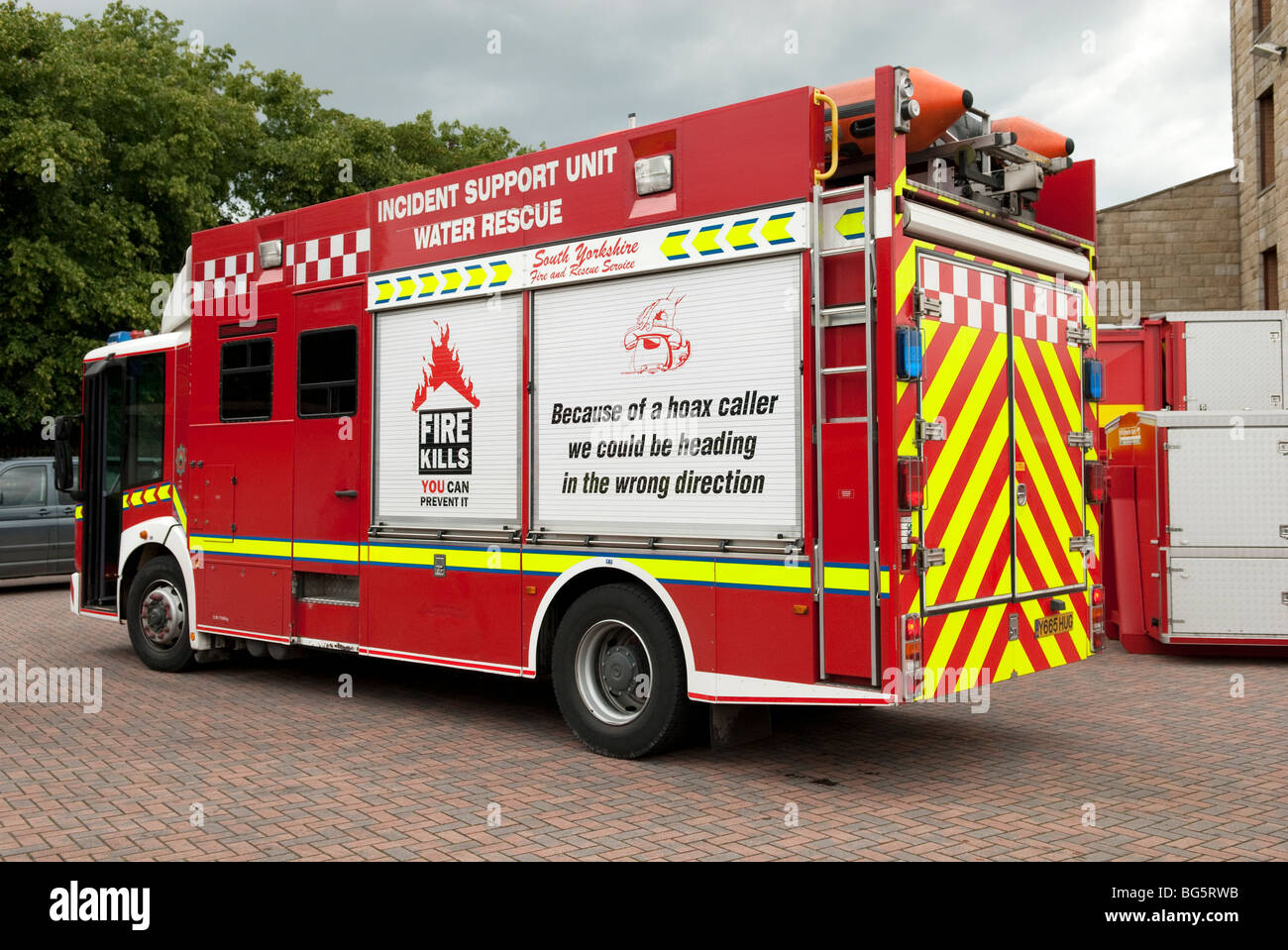 South Yorkshire Fire Service Water Rescue Incident Support Unit Stock Photo