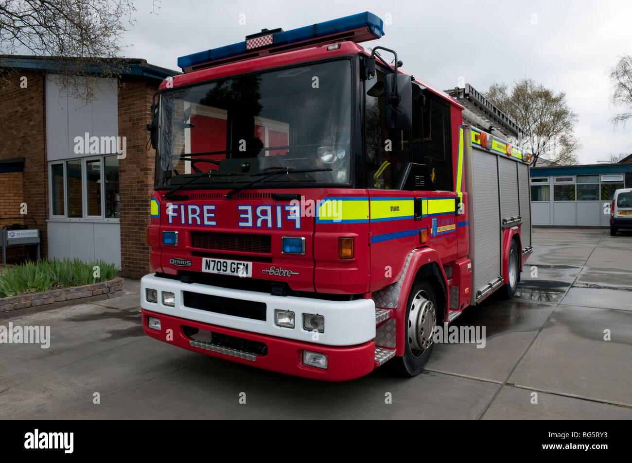 Dennis Sabre fire Engine Widnes Cheshire Stock Photo