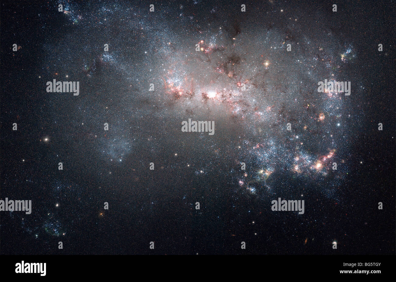 galaxy NGC 4449 starfield Stock Photo