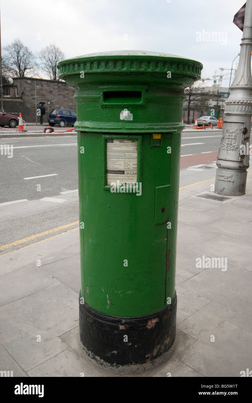green-post-box-dublin-ireland-stock-photo-alamy